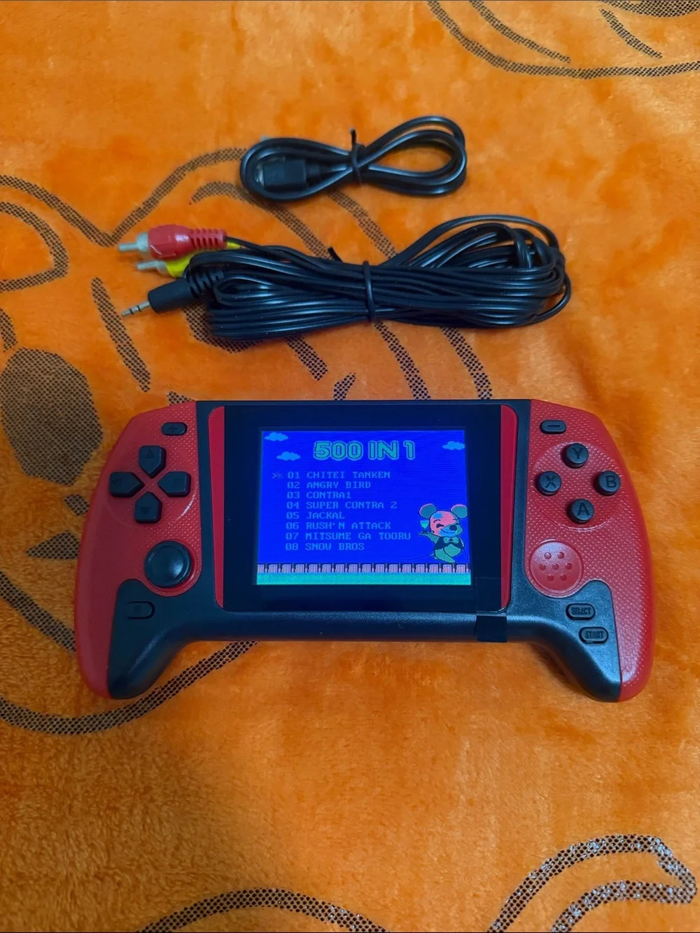 Handheld Retro 500-in-1 Portable Game Console - Red